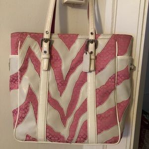 Coach Zebra Tote